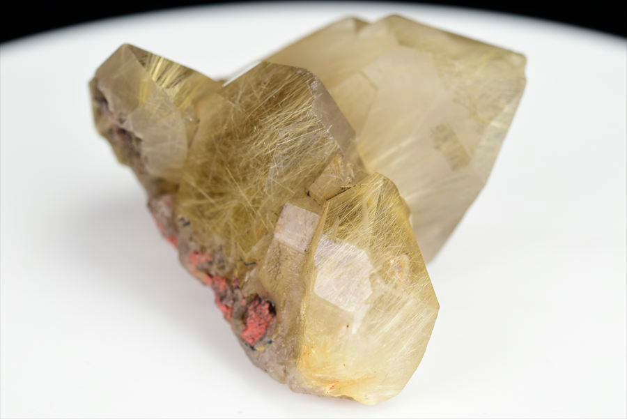 ゴールドルチル　クラスター　原石　結晶　金針水晶　置物　天然石　パワーストーン