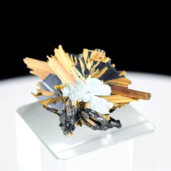 ゴールドルチル　クラスター　鉱物　原石　針状結晶　針のみ　むき出し　置物　天然石　パワーストーン