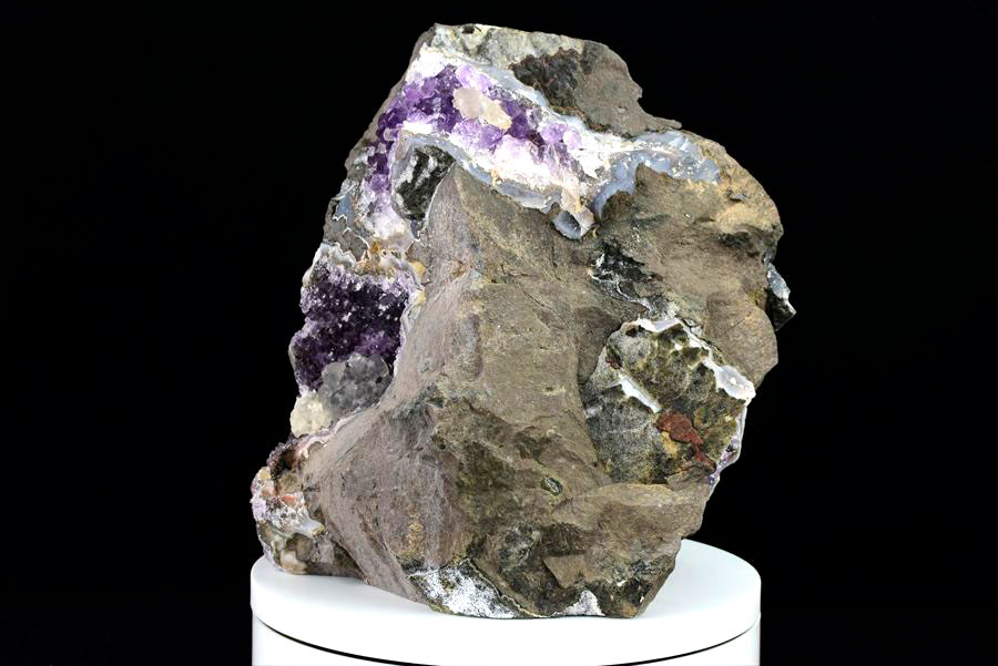 ワイルドアメジスト　ハンマークラッシュ　紫水晶　クラスター　原石　Artigas Uruguay　Hammered　インテリア　浄化　置物　カットベース