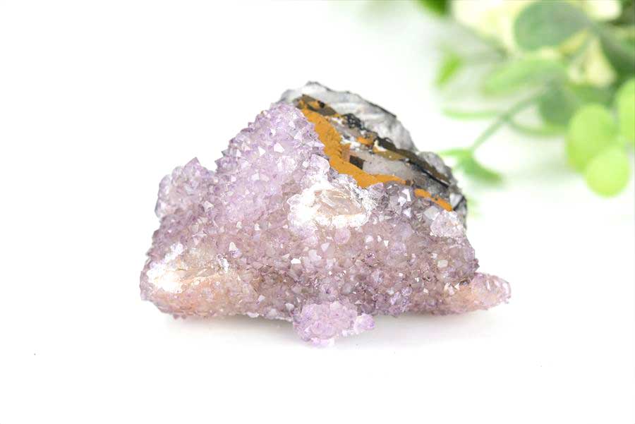 カルサイト 蛍光 ブラックアメジスト calcite covered amethyst アメジストコーティング 方解石 紫水晶 蛍光鉱物 ウルグアイ産