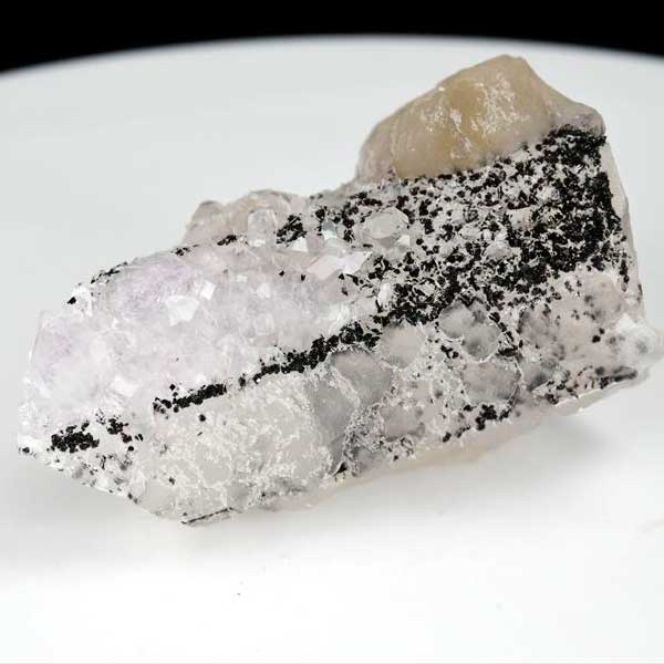 カルサイト 蛍光 ブラックアメジスト calcite covered amethyst アメジストコーティング 方解石 紫水晶 蛍光鉱物 ウルグアイ産