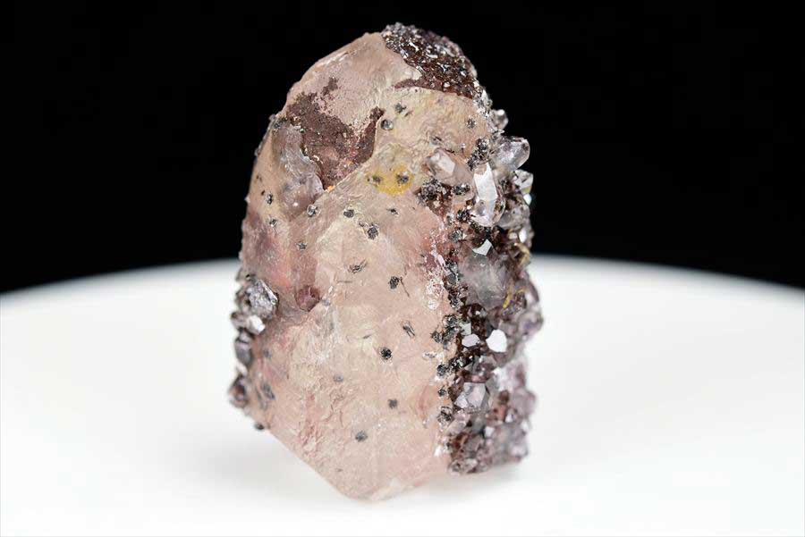 カルサイト 蛍光 ブラックアメジスト calcite covered amethyst アメジストコーティング 方解石 紫水晶 蛍光鉱物 ウルグアイ産