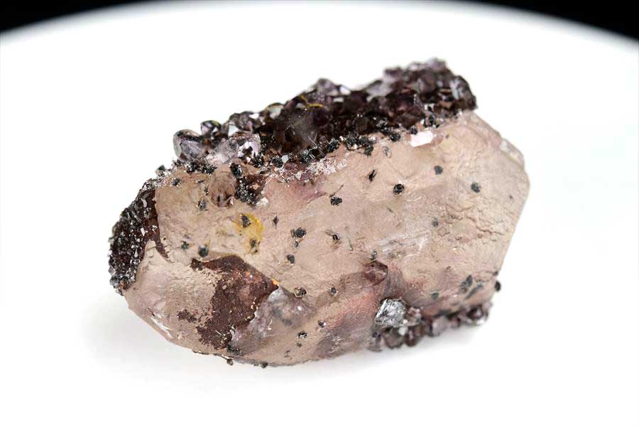 カルサイト 蛍光 ブラックアメジスト calcite covered amethyst アメジストコーティング 方解石 紫水晶 蛍光鉱物 ウルグアイ産