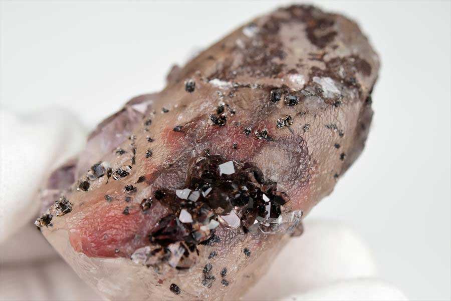カルサイト 蛍光 ブラックアメジスト calcite covered amethyst アメジストコーティング 方解石 紫水晶 蛍光鉱物 ウルグアイ産