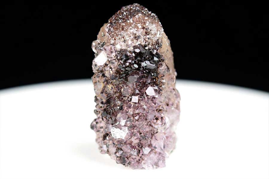 カルサイト 蛍光 ブラックアメジスト calcite covered amethyst アメジストコーティング 方解石 紫水晶 蛍光鉱物 ウルグアイ産
