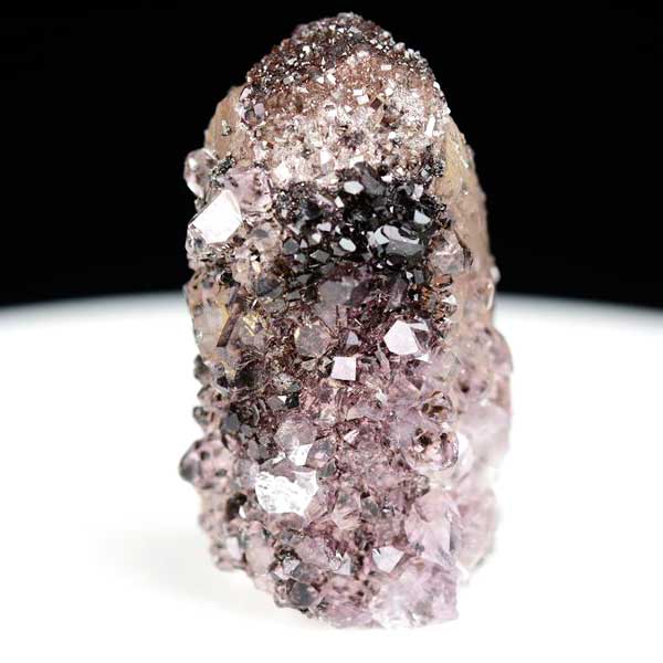 カルサイト 蛍光 ブラックアメジスト calcite covered amethyst アメジストコーティング 方解石 紫水晶 蛍光鉱物 ウルグアイ産