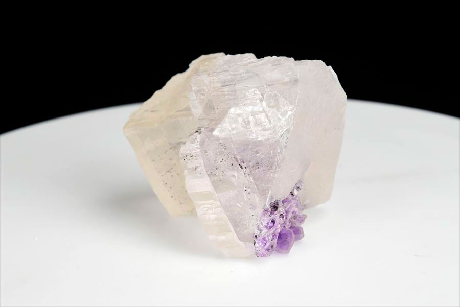 カルサイト 蛍光 アメジスト calcite amethyst ゲーサイト 方解石 紫水晶 蛍光鉱物 ウルグアイ産