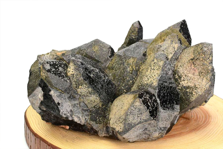 天然黒水晶（天然モリオン）原石 クラスター｜山東省五蓮産｜厄除け魔