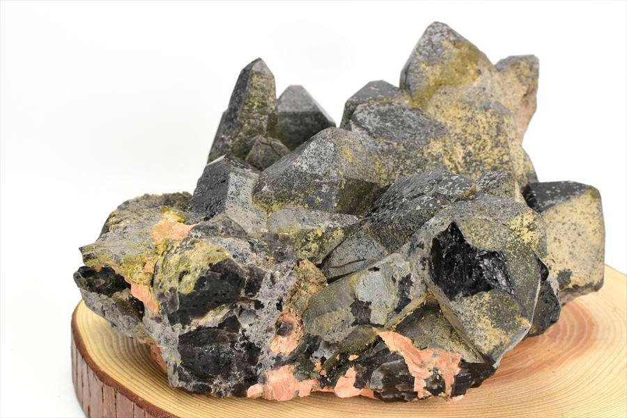 天然黒水晶（天然モリオン）原石 クラスター｜山東省五蓮産｜厄除け魔