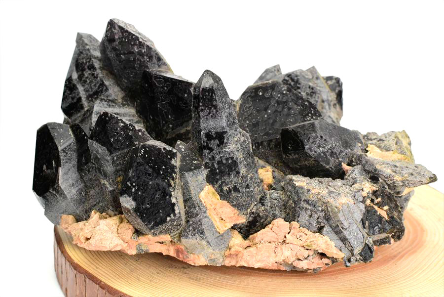 天然黒水晶（天然モリオン）原石 クラスター｜山東省五蓮産｜厄除け魔