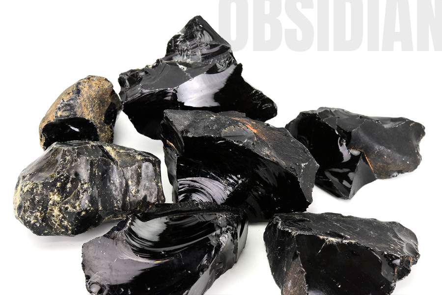 Obsidian　メキシコ産　オブシディアン　黒曜石　ラフカット　原石　天然石　パワーストーン