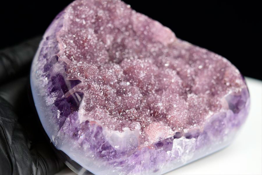 スノーキャップ　シュガーキャップ　アメジスト　Sugar Amethyst Snow Cap　アルティガス　Artigas Uruguay　結晶　天然石　パワーストーン