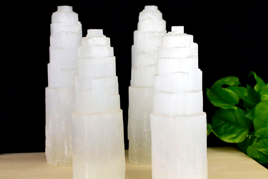 セレナイト　透石膏　キャッツアイセレナイト　スタンドアップスカイ　タワー　置物　ワンド　selenite stand up sky tower　天然石　パワーストーン