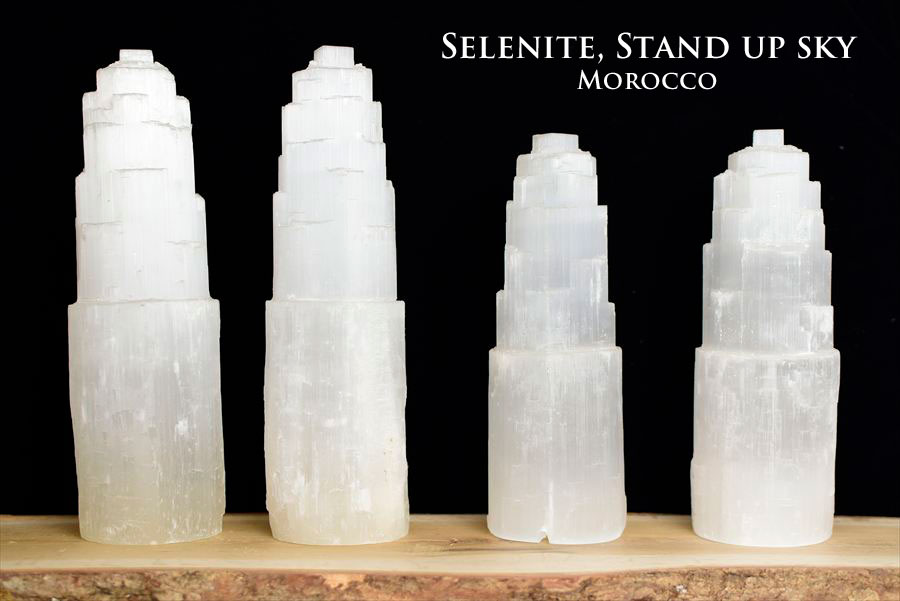 セレナイト　透石膏　キャッツアイセレナイト　スタンドアップスカイ　タワー　置物　ワンド　selenite stand up sky tower　天然石　パワーストーン