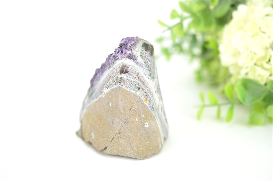 ウルグアイ産 アメジスト 紫水晶 クラスター 原石 置物 カットベース