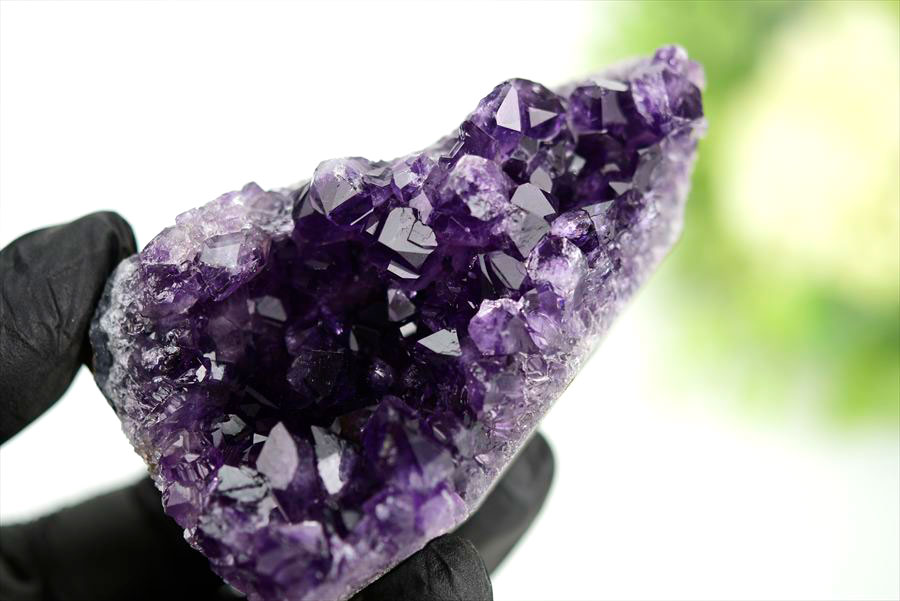 ウルグアイ産 アメジスト 紫水晶 クラスター 原石 置物 カットベース