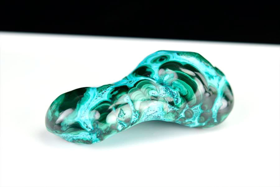 コンゴ産 クリソコラマラカイト 珪孔雀石 Chrysocolla Malachite タンブル 置物 マーブル 磨き 天然石 パワーストーン