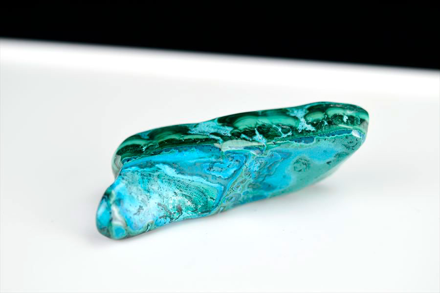 コンゴ産 クリソコラマラカイト 珪孔雀石 Chrysocolla Malachite タンブル 置物 マーブル 磨き 天然石 パワーストーン