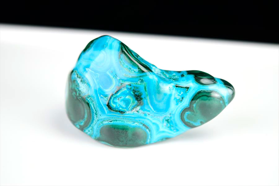コンゴ産 クリソコラマラカイト 珪孔雀石 Chrysocolla Malachite タンブル 置物 マーブル 磨き 天然石 パワーストーン