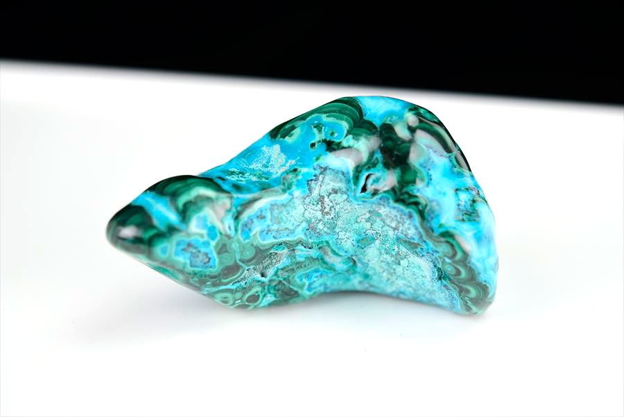 コンゴ産 クリソコラマラカイト 珪孔雀石 Chrysocolla Malachite タンブル 置物 マーブル 磨き 天然石 パワーストーン