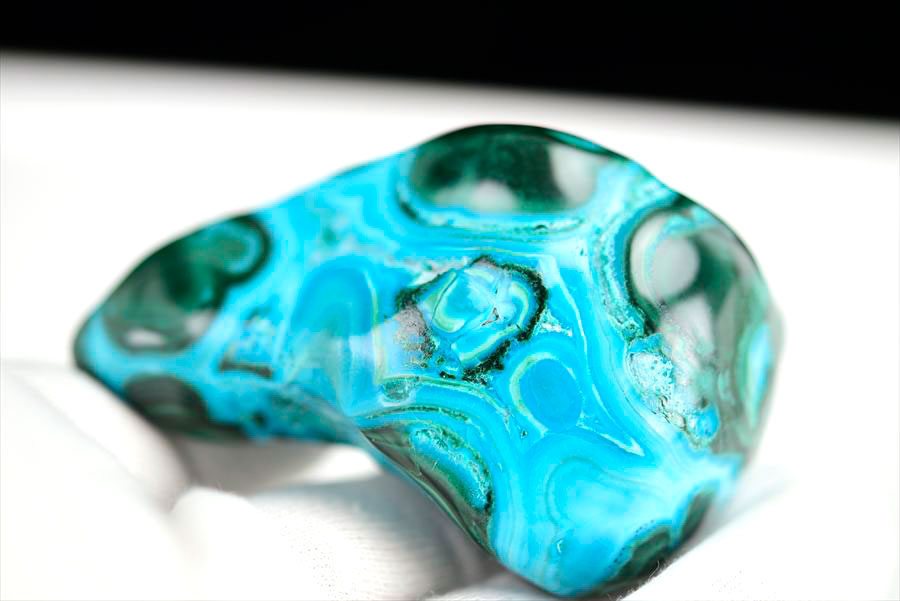 コンゴ産 クリソコラマラカイト 珪孔雀石 Chrysocolla Malachite タンブル 置物 マーブル 磨き 天然石 パワーストーン