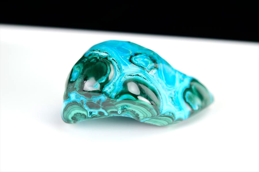 コンゴ産 クリソコラマラカイト 珪孔雀石 Chrysocolla Malachite タンブル 置物 マーブル 磨き 天然石 パワーストーン