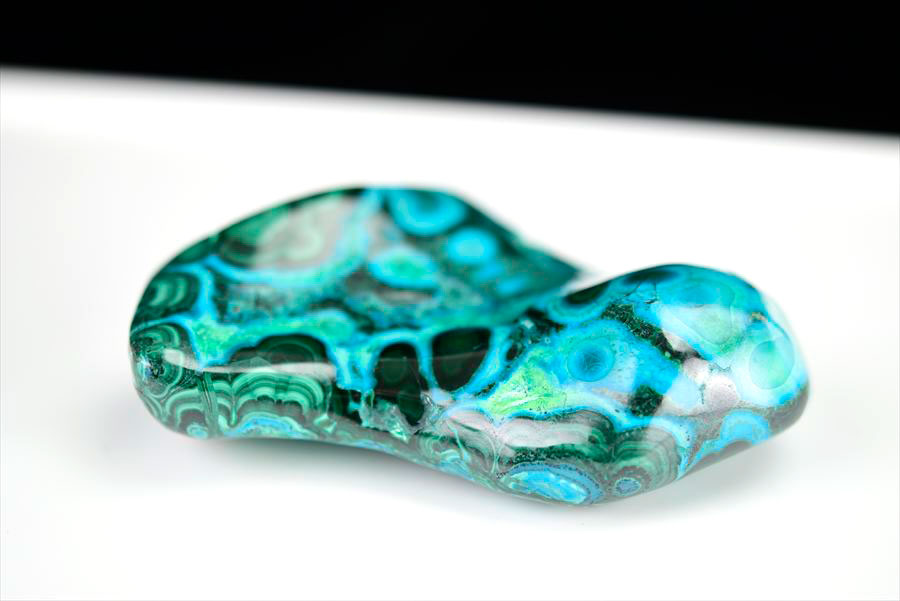 コンゴ産 クリソコラマラカイト 珪孔雀石 Chrysocolla Malachite タンブル 置物 マーブル 磨き 天然石 パワーストーン