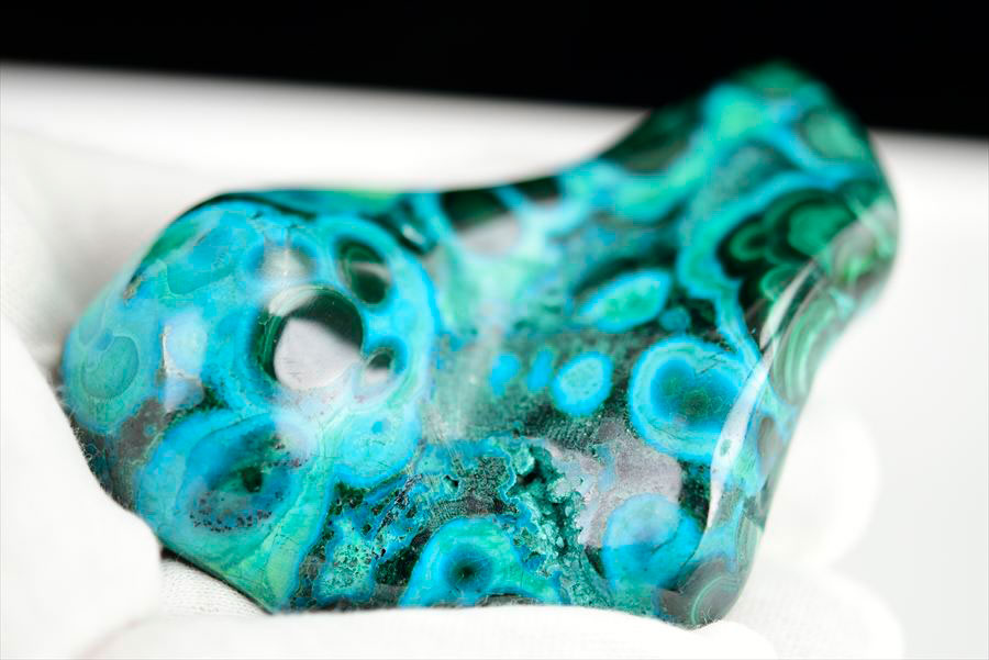 コンゴ産 クリソコラマラカイト 珪孔雀石 Chrysocolla Malachite タンブル 置物 マーブル 磨き 天然石 パワーストーン