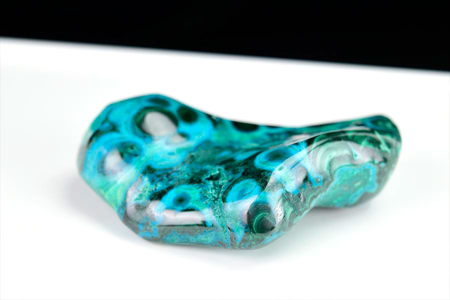コンゴ産 クリソコラマラカイト 珪孔雀石 Chrysocolla Malachite タンブル 置物 マーブル 磨き 天然石 パワーストーン