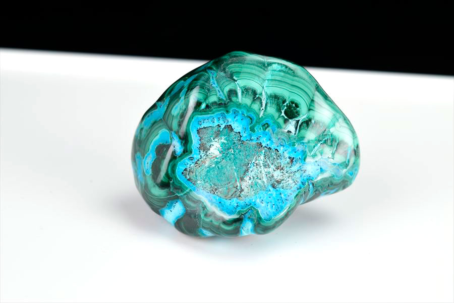 コンゴ産 クリソコラマラカイト 珪孔雀石 Chrysocolla Malachite タンブル 置物 マーブル 磨き 天然石 パワーストーン