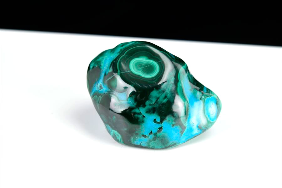 コンゴ産 クリソコラマラカイト 珪孔雀石 Chrysocolla Malachite タンブル 置物 マーブル 磨き 天然石 パワーストーン