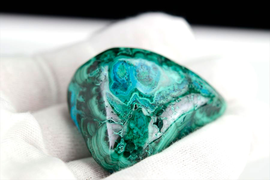 コンゴ産 クリソコラマラカイト 珪孔雀石 Chrysocolla Malachite タンブル 置物 マーブル 磨き 天然石 パワーストーン