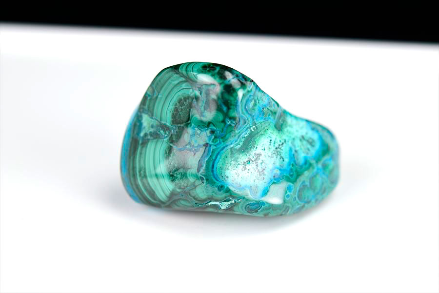 コンゴ産 クリソコラマラカイト 珪孔雀石 Chrysocolla Malachite タンブル 置物 マーブル 磨き 天然石 パワーストーン
