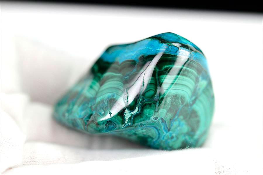 コンゴ産 クリソコラマラカイト 珪孔雀石 Chrysocolla Malachite タンブル 置物 マーブル 磨き 天然石 パワーストーン