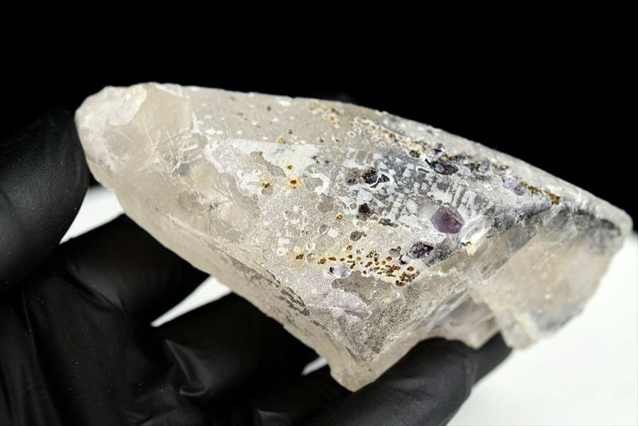 カルサイト 蛍光 アメジスト calcite amethyst ゲーサイト 方解石 紫水晶 蛍光鉱物 ウルグアイ産