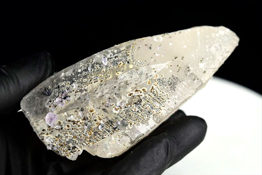 カルサイト 蛍光 アメジスト calcite amethyst ゲーサイト 方解石 紫水晶 蛍光鉱物 ウルグアイ産