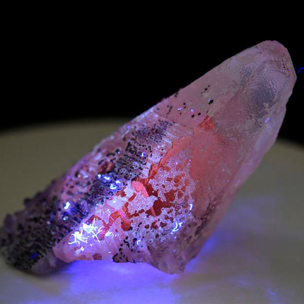 カルサイト 蛍光 アメジスト calcite amethyst ゲーサイト 方解石 紫水晶 蛍光鉱物 ウルグアイ産