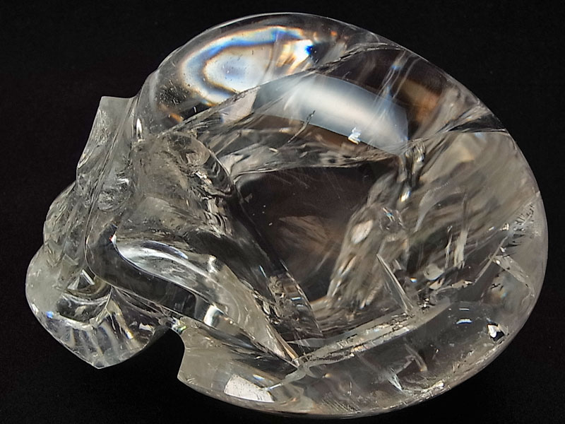クリスタルスカル 最高級天然水晶使用 髑髏 骸骨 アップストーンオンビル