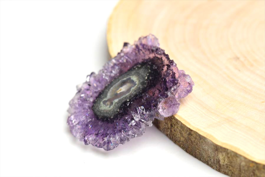フラワーアメジスト　スライス　スタラクタイト　紫水晶　素材　クラスター　原石　天然石　パワーストーン