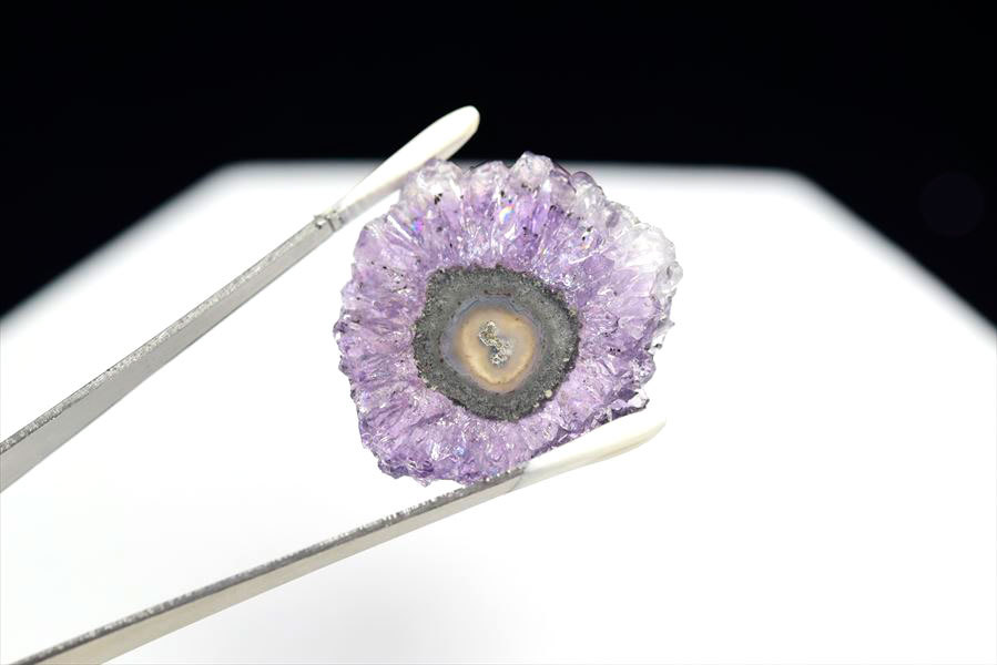 フラワーアメジスト　スライス　スタラクタイト　紫水晶　素材　原石　天然石　パワーストーン