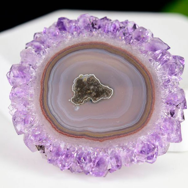 フラワーアメジスト スライス スタラクタイトアメジスト 紫水晶 素材 結晶 原石 天然石 パワーストーン