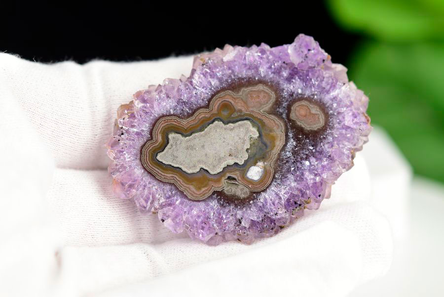 フラワーアメジスト スライス スタラクタイトアメジスト 紫水晶 素材 結晶 原石 天然石 パワーストーン