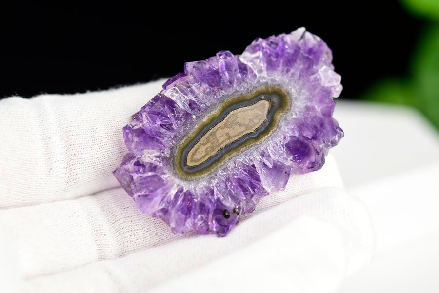フラワーアメジスト スライス スタラクタイトアメジスト 紫水晶 素材 結晶 原石 天然石 パワーストーン