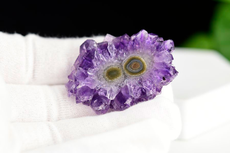 フラワーアメジスト スライス スタラクタイトアメジスト 紫水晶 素材 結晶 原石 天然石 パワーストーン