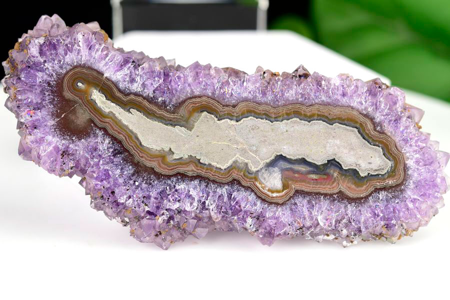 フラワーアメジスト スライス スタラクタイトアメジスト 紫水晶 素材 結晶 原石 天然石 パワーストーン