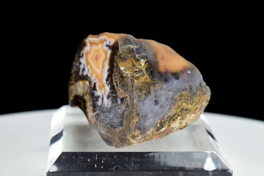 メキシコ産　ラグナアゲート　Laguna Agate　瑪瑙　メノウ　原石　ノジュール　鉱物　天然石　パワーストーン