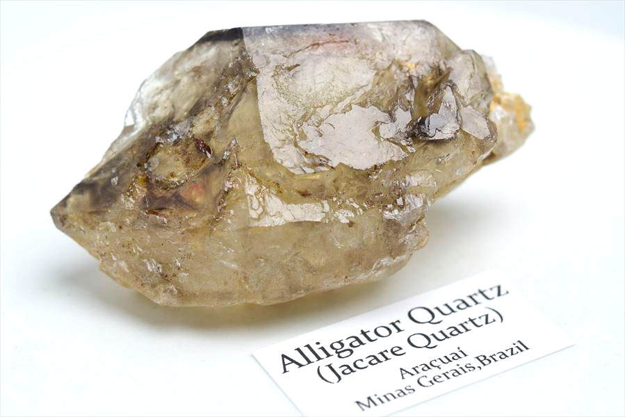 アリゲータークォーツ　ジャカレー水晶　エレスチャル　窓水晶　ワニ水晶　原石　結晶　置物　天然石　パワーストーン