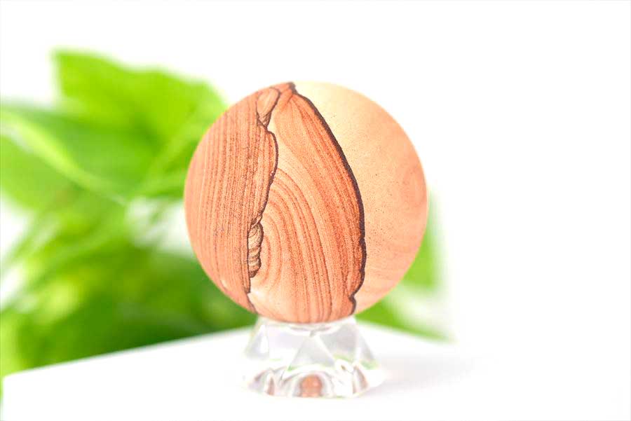 サンドストーン　ナバホストーン　丸玉 置物　インテリア　アンテロープキャニオン　モニュメントバレー　アリゾナ州　天然石　パワーストーン