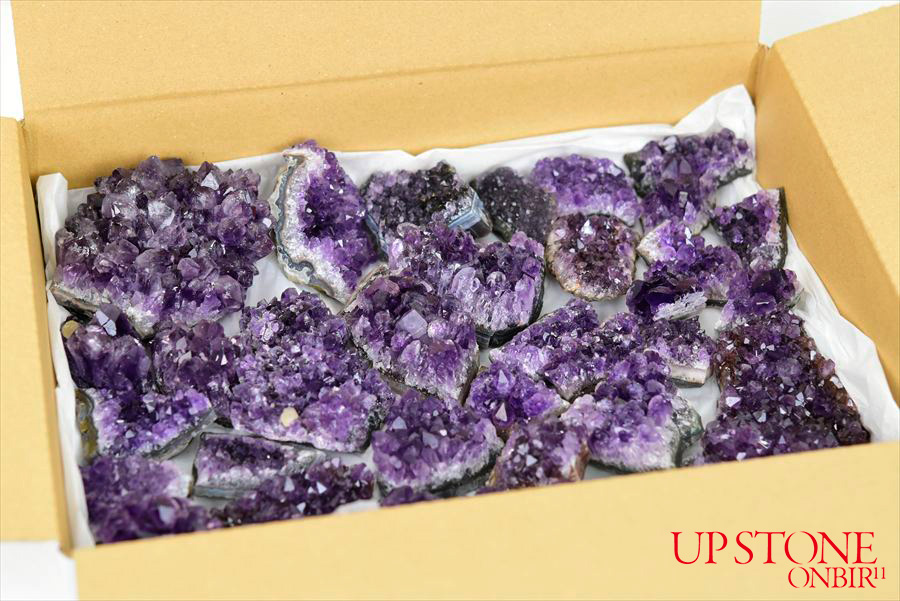 ウルグアイ産 アメジスト ミニクラスター 箱詰め｜紫水晶｜詰め合わせ