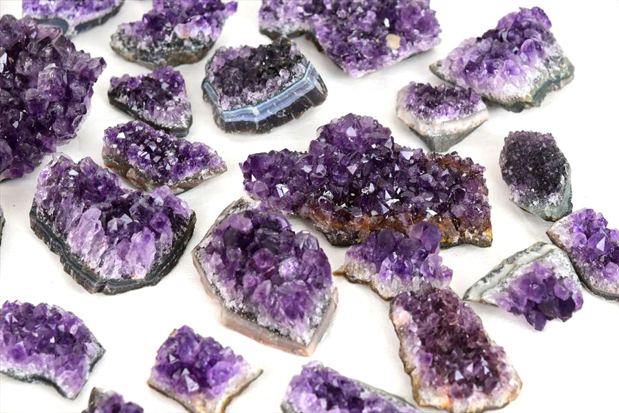 ウルグアイ産 アメジスト ミニクラスター 箱詰め｜紫水晶｜詰め合わせ